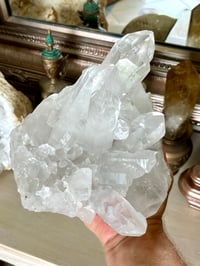 Image 6 of Large Clear Quartz Points Cluster Statement Piece #2595