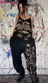 Image 3 of “SUMMER DAZE” BLEACH PAINTED OVERSIZED ROMPER LARGE