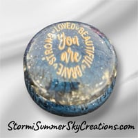 Image 2 of Dark Blue Round Prayer/Trinket Box