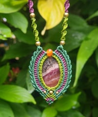 Image 3 of Cobalto Calciteb+ Carnelian Bead