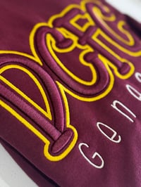 Image 3 of DCFC 3D embroidery sweatshirt maroon and Gold, Adult