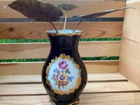 Image 1 of Pink Princess Alocasia in Vintage Blue Vase