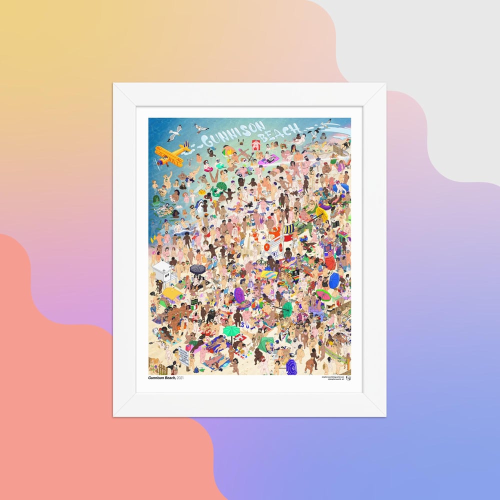 Image of Gunnison Look & Find 8x10 in Framed Print (White)