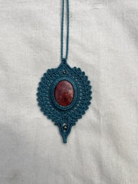 Image 2 of Macrame necklace with jasper stone