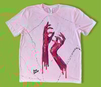 Image 1 of “HANDSY” CUSTOM PAINTED T-SHIRT XL