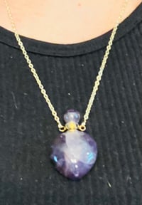Image 4 of Amethyst Essential Oil Heart Necklace 