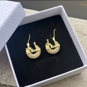 Diamond kids hoop earrings 