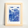 Linogravure « La Ville »