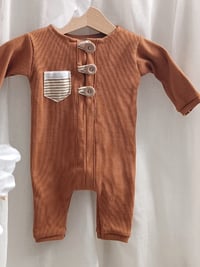 Image 2 of Baby photo session onesie | Conrad | 0-3 months |cinnamon brown