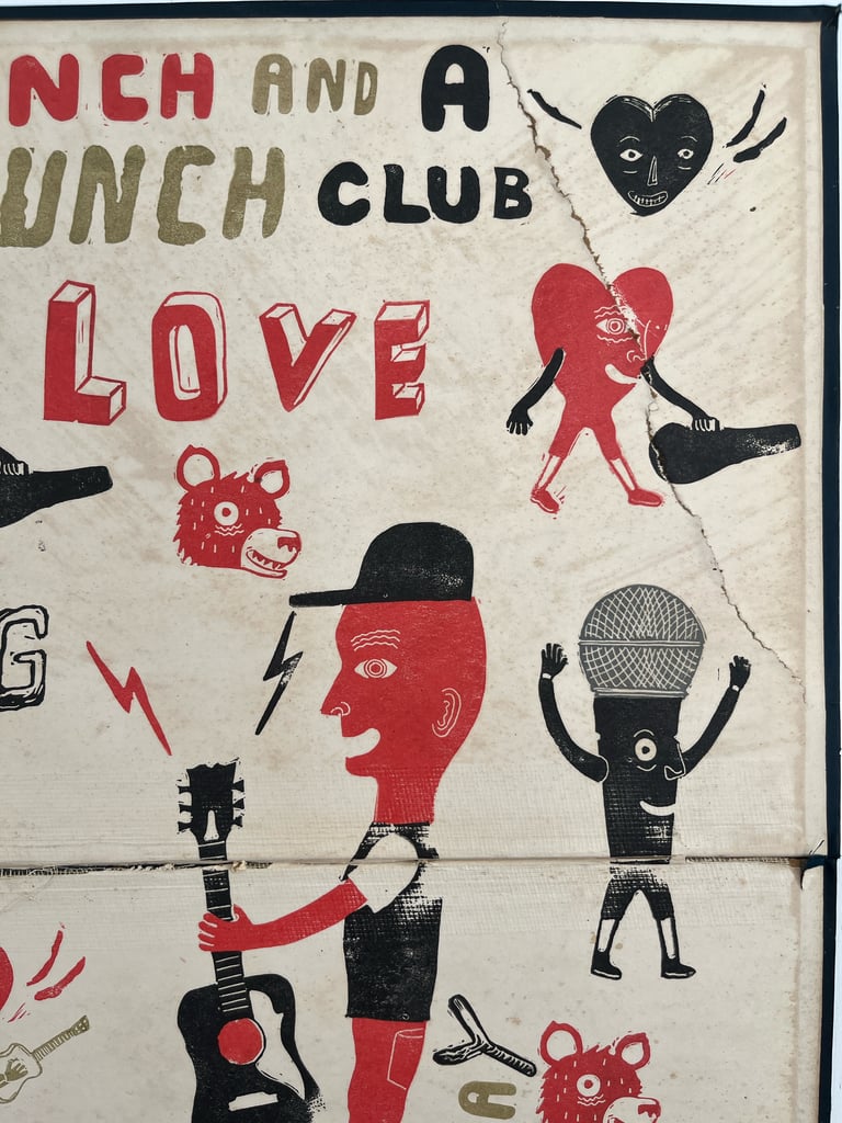 Love Guitar Rubber Stamp Print Image 5