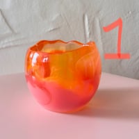 Image 2 of Amber/Pink Resin Bowls
