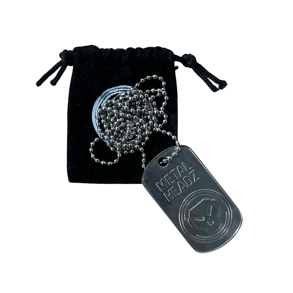 Image of Vintage original Metalheadz limited edition dog tag 2008