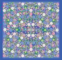 Image 7 of Pañuelo HORTENSIAS azul