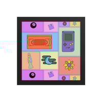 Image 4 of Y2K patch work Framed poster 