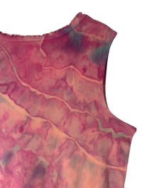 Image 7 of ♻️ UPCYCLED 3X PLUS Rib Knit Tank in Warm Muted Geode Ice Dye