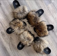 Mink Fur Slides