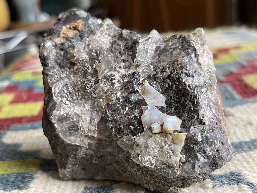 Amazing Botryoidal Hyalite Opal Shelf Specimen From Montana