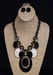 Image of Black & Creme Glitter Necklace Set