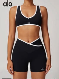 Image 1 of Short and sports bra gym set 