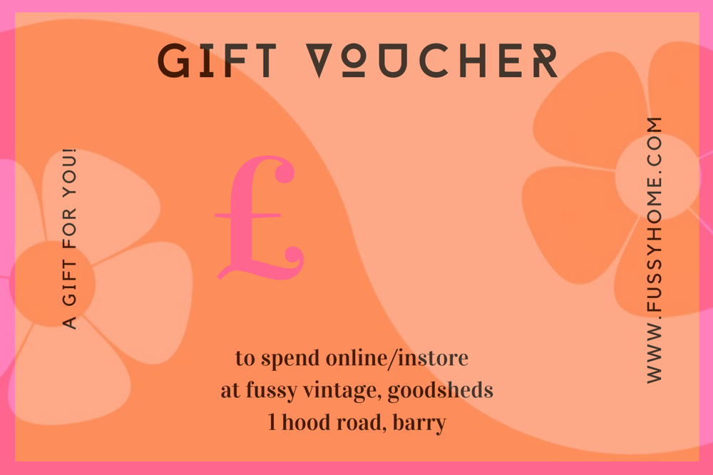 Image of Fussy Gift Voucher £10 - £100 Choose your amount 🧡