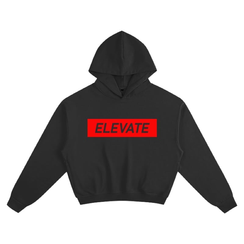 Image of Elevate  Boxy Hoody - Black