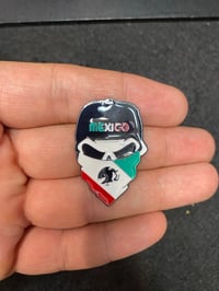 Image 1 of Mexico Masked Skull Enamel Pin
