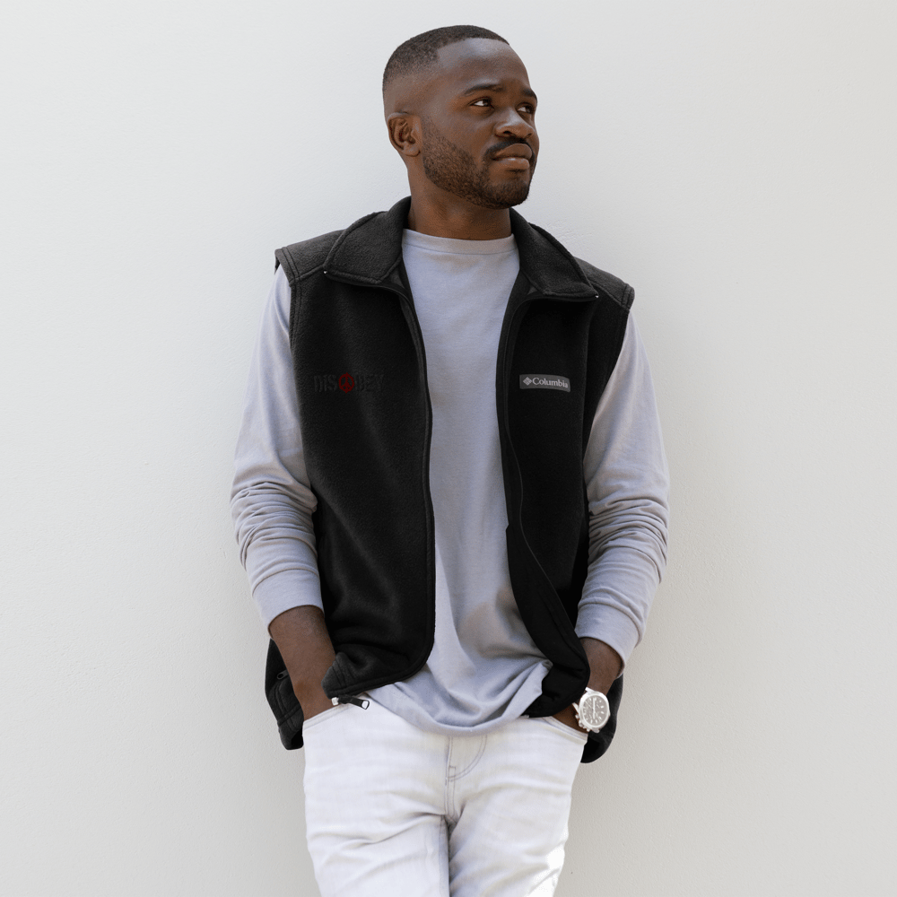 DISOBEY EMBROIDERED COLUMBIA FLEECE VEST