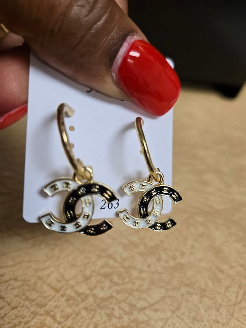 Image of Hoop dangle earrings