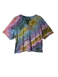 Image 2 of L Crop Tee in Appalachian Sunset Geode Ice Dye