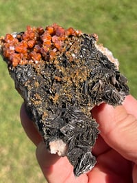 Image 6 of Vanadinite On Black Barite Specimen #2121