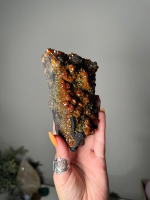 XL SHIMMERY HALLOWEEN ORANGE VANADINITE SPECIMENS FROM MOROCCO C