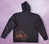 Image 2 of “DRIP” CUSTOM BLEACH PAINTED PULLOVER HOODIE XL