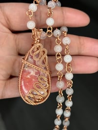 Image 1 of Rhodochrosite X Rose Quartz Necklace