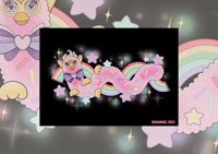 Ice Cream Long Furby Travelling Through Space And Time Holographic Print 