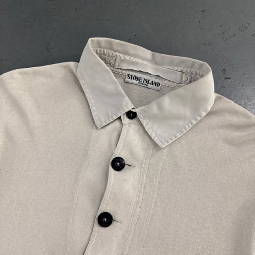 Image of SS 2008 Stone Island long sleeve polo shirt, size large.