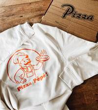 Image 2 of Sweat Unisexe Ecru Pizza Pépé