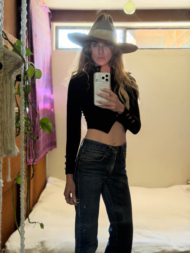 1970s/ 80s Betsey Johnson early PUNK label napoleon military crop jacket