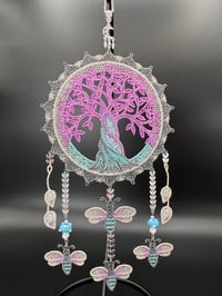 Image 3 of Glowing Firefly Tree Of Life Dreamcatcher