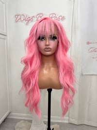 Image 1 of Flamingo pink bangs (ready to ship) 