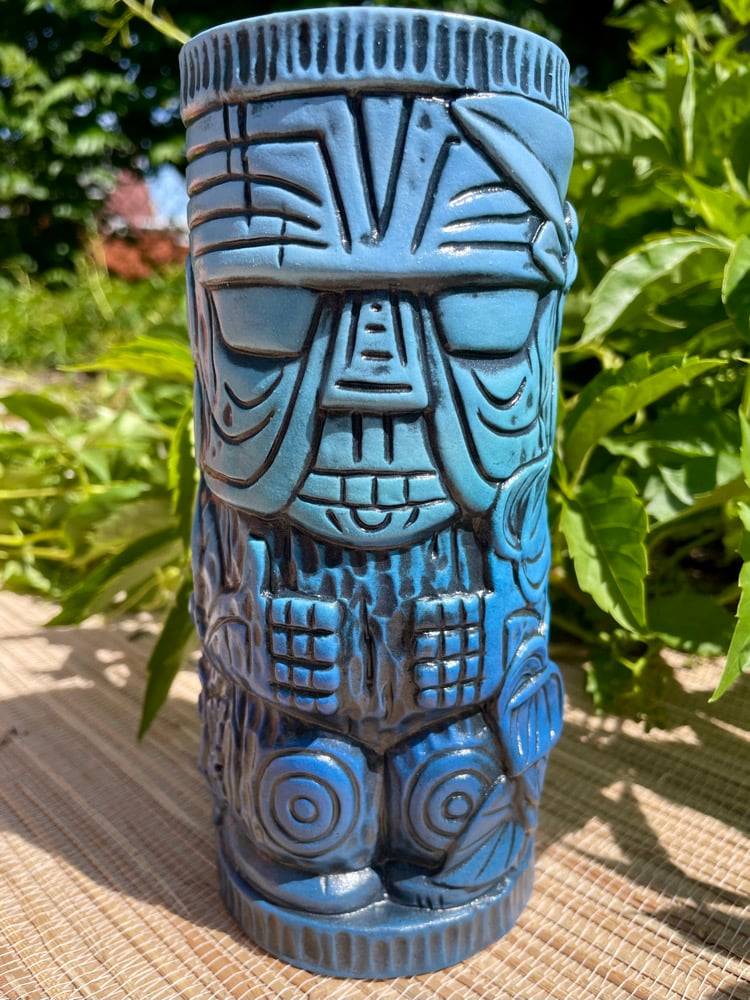 Image of Blue Floral Peanut Mug