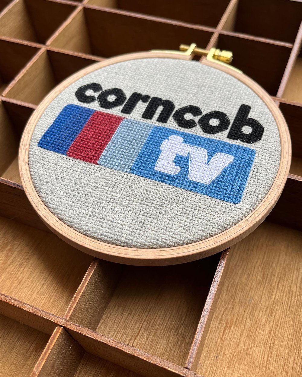 Image of Corncob TV Logo Cross-stitch