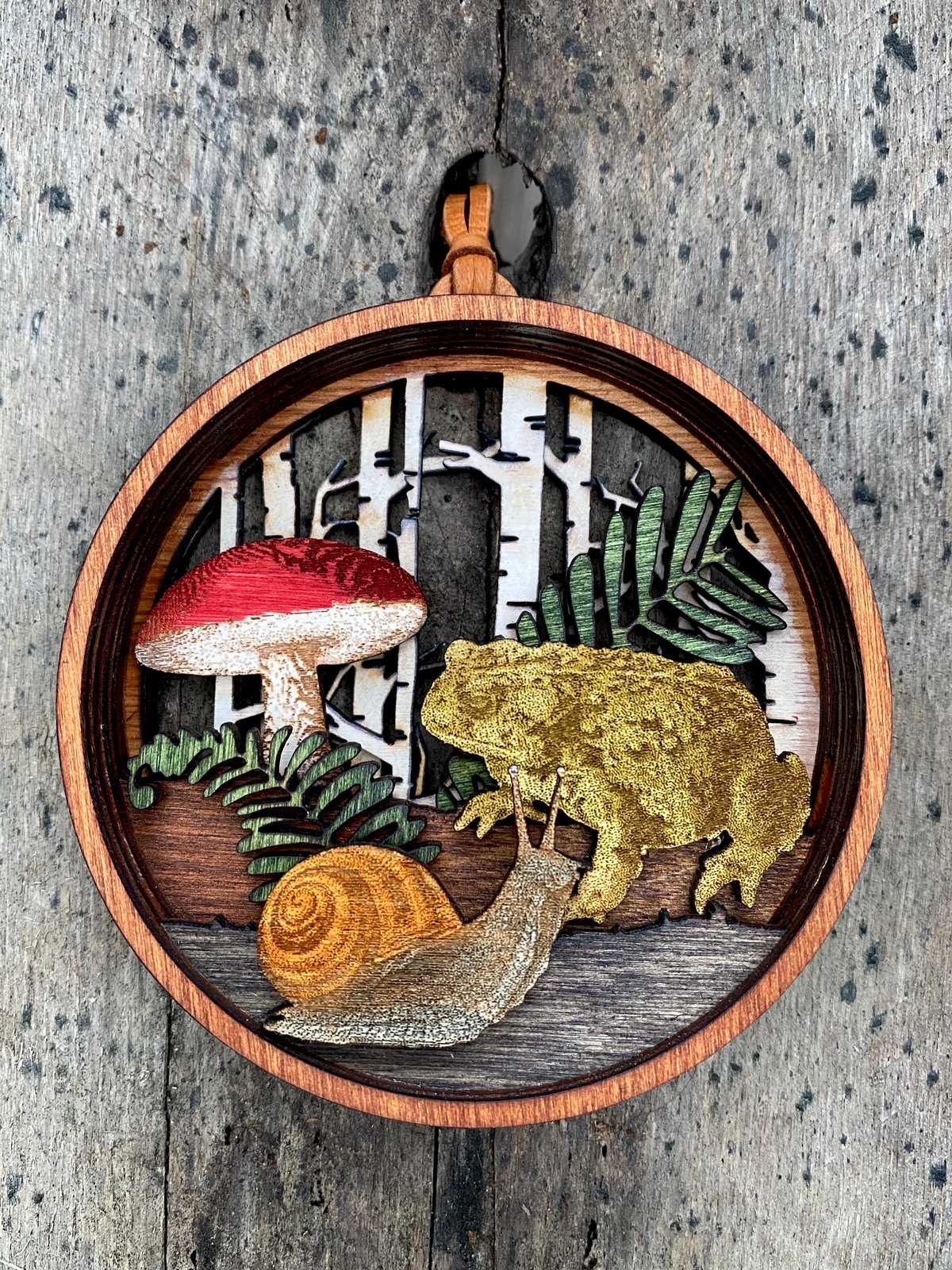 Image of Layered Wood Ornament - Forest Floor