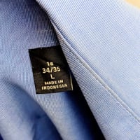 Image 5 of Tommy Hilfiger Oxford Blue Button Down Shirt Long Sleeve Shirt