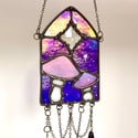 Galaxy Mushie Suncatcher - pink & purple 
