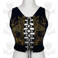 Image 2 of Dark Funeral "Kings” Lace-Up Top (SIZE M/L)