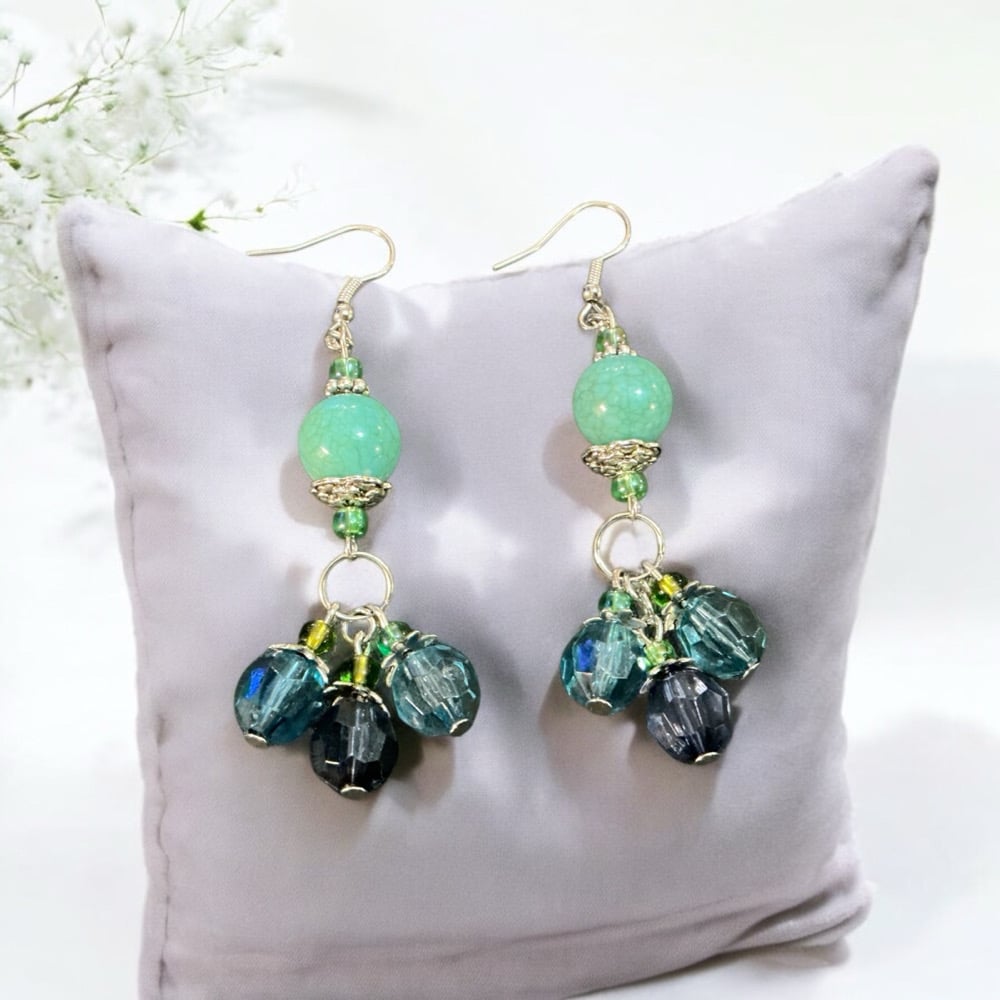 Image of Beaded Dangle Earrings