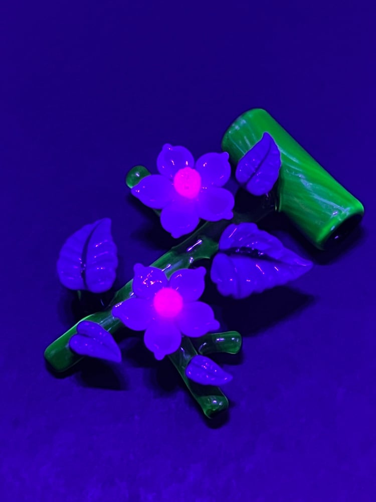 Image of Black & Pink Spring Flower Vine Pendant