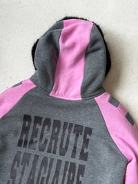 Image 5 of FUR HOODIE UNIVERSITÉ PINK/GREY