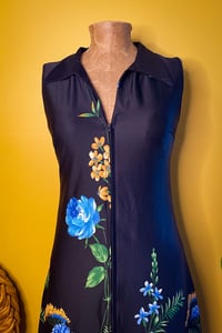 Image 3 of Vintage zip front maxi dress size S-M