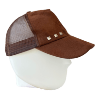 Image 2 of PPFM Punkuma Embroidered Suede Trucker Hat